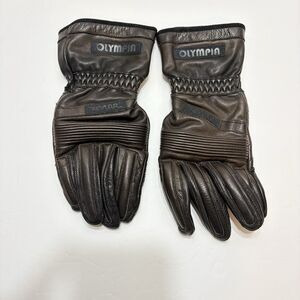 Olympia Men’s XL Black Leather Wind- Tex Riding Gloves